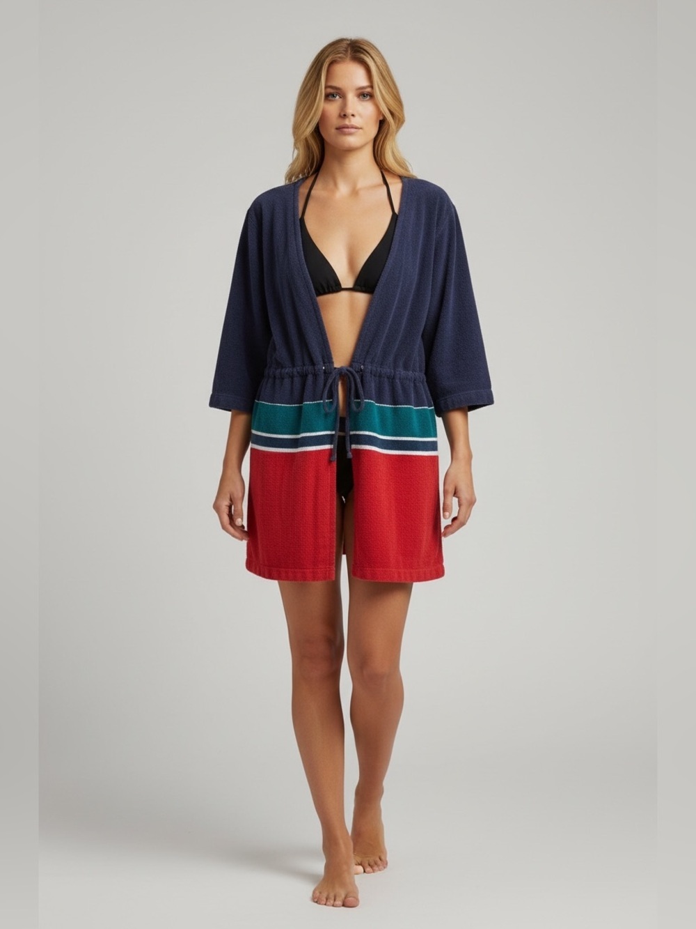 ORLEBAR BROWN Terry Swim Wrap Beach Coverup Size M luxury beachwear towel robe - Picture 2 of 11